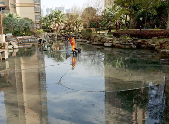 常州景观池淤泥清理